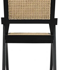 Noir Jude Chair With Caning, Black DINING ROOM