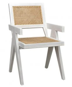 DINING ROOM Noir Jude Chair With Caning, White Wash