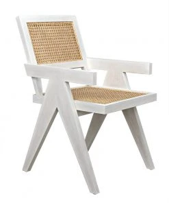 DINING ROOM Noir Jude Chair With Caning, White Wash