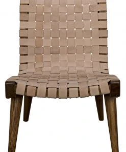 Noir Cohen Chair, Teak And Leather