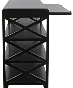 LIVING ROOM Noir QS Sutton Console, Hand Rubbed Black 13 LIVING ROOM Noir QS Sutton Console, Hand Rubbed Black
