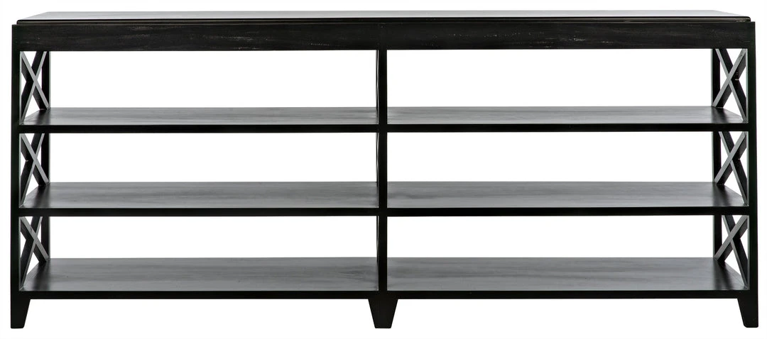 LIVING ROOM Noir QS Sutton Console, Hand Rubbed Black 8 LIVING ROOM Noir QS Sutton Console, Hand Rubbed Black