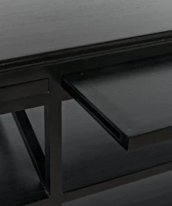 LIVING ROOM Noir QS Sutton Console, Hand Rubbed Black 15 LIVING ROOM Noir QS Sutton Console, Hand Rubbed Black