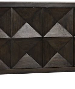 Noir Quadrant 2 Door Ebony Walnut Sideboard Media Consoles & TV Stands