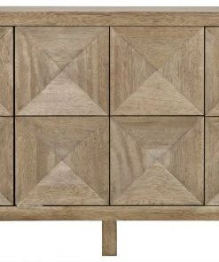 Noir QS Quadrant 3 Door Washed Walnut Sideboard Chests & Cabinets