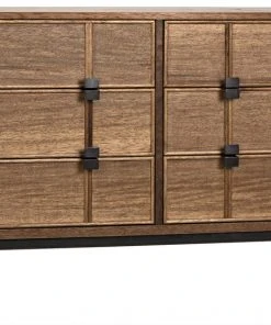 Media Consoles & TV Stands Noir Bourgeois Walnut And Metal Sideboard