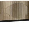 Noir Illusion Bleached Walnut Sideboard With Metal Base