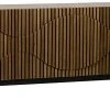Noir Illusion Metal And Walnut Sideboard