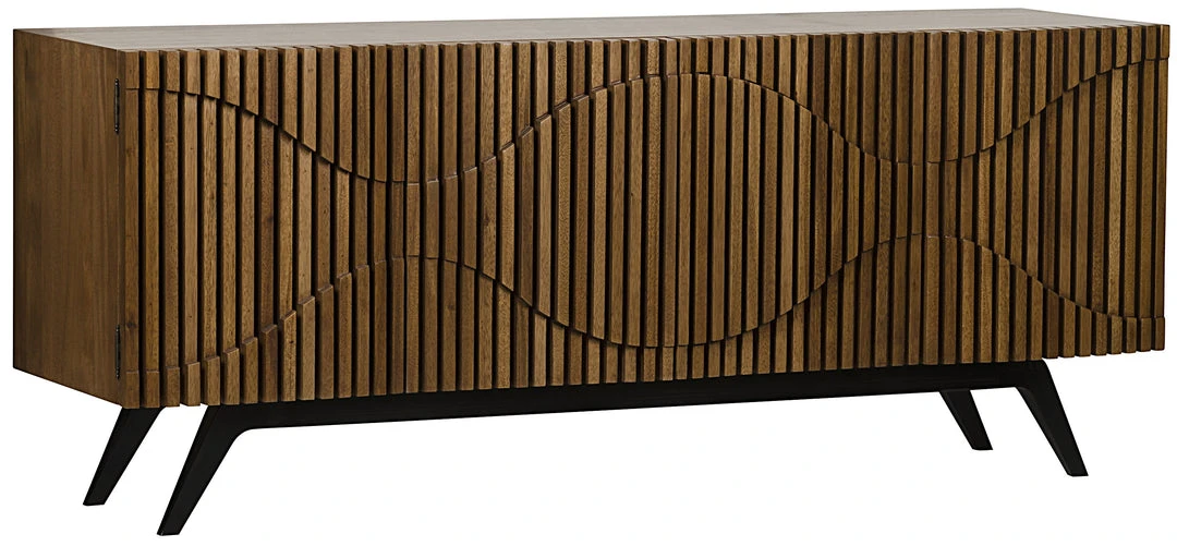 Noir Illusion Metal And Walnut Sideboard 3 Noir Illusion Metal And Walnut Sideboard