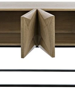 Noir Zurich Console, Bleached Walnut With Metal 12 Noir Zurich Console, Bleached Walnut With Metal