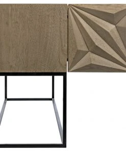 Noir Zurich Console, Bleached Walnut With Metal 14 Noir Zurich Console, Bleached Walnut With Metal