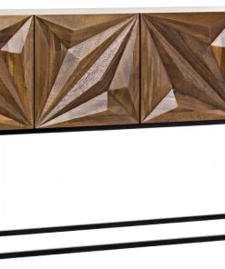 Noir QS Zurich Console, Dark Walnut LIVING ROOM