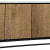 Chests & Cabinets Noir QS Ra Sideboard, Hand Rubbed Black With Teak