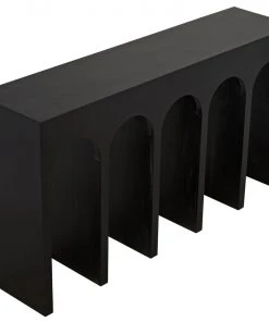 LIVING ROOM Noir Bridge Console, Hand Rubbed Black
