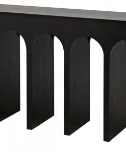 LIVING ROOM Noir Bridge Console, Hand Rubbed Black
