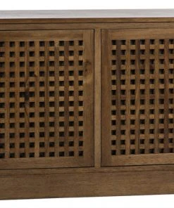 Media Consoles & TV Stands Noir Genti 4 Door Sideboard, Dark Walnut