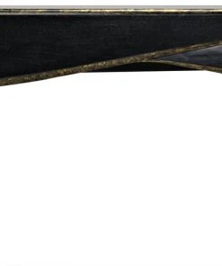 Noir Carlisle Console, Hand Rubbed Black With Gold
