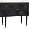 Media Consoles & TV Stands Noir Conveni Sideboard With Brass Detail, Charcoal