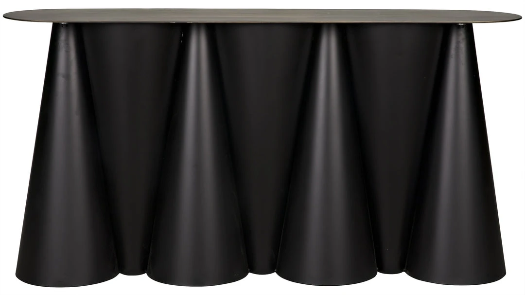 LIVING ROOM Noir Salt + Pepper Console, Black Metal 3 LIVING ROOM Noir Salt + Pepper Console, Black Metal