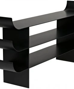 Console Tables Noir Kyoto Console, Black Metal