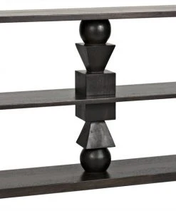 Console Tables Noir Lyra Console, Ebony Walnut 14 Console Tables Noir Lyra Console, Ebony Walnut