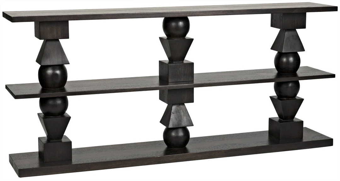 Console Tables Noir Lyra Console, Ebony Walnut 5 Console Tables Noir Lyra Console, Ebony Walnut