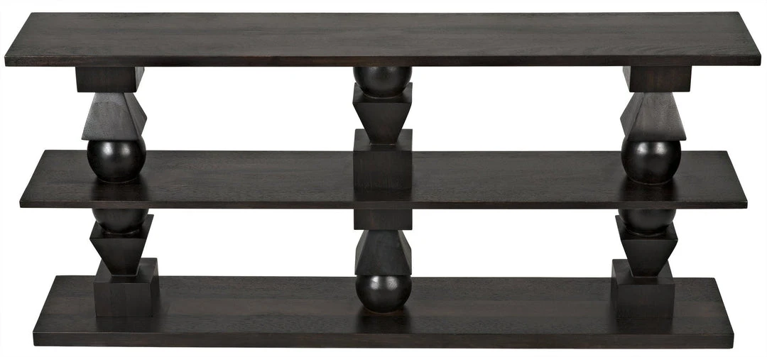 Console Tables Noir Lyra Console, Ebony Walnut 6 Console Tables Noir Lyra Console, Ebony Walnut