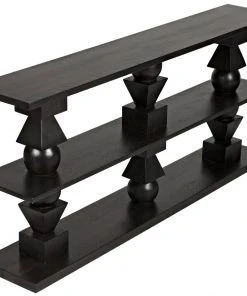 Console Tables Noir Lyra Console, Ebony Walnut 16 Console Tables Noir Lyra Console, Ebony Walnut