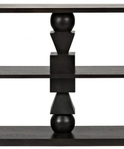 Console Tables Noir Lyra Console, Ebony Walnut