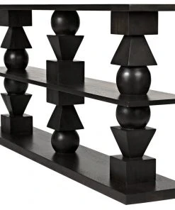 Console Tables Noir Lyra Console, Ebony Walnut 19 Console Tables Noir Lyra Console, Ebony Walnut