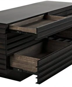 Media Consoles & TV Stands Noir Elevation Sideboard, Ebony Walnut With Metal Details
