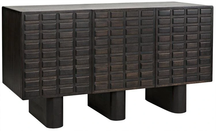 Media Consoles & TV Stands Noir Vega Sideboard, Ebony Walnut 3 Media Consoles & TV Stands Noir Vega Sideboard, Ebony Walnut