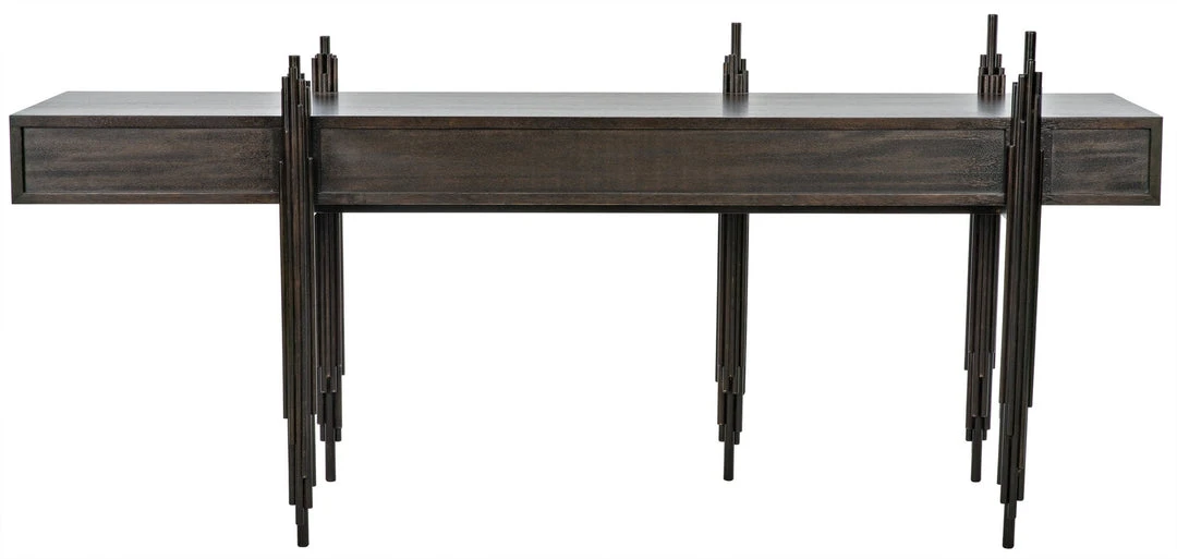Console Tables Noir Keira Console, Ebony Walnut 12 Console Tables Noir Keira Console, Ebony Walnut