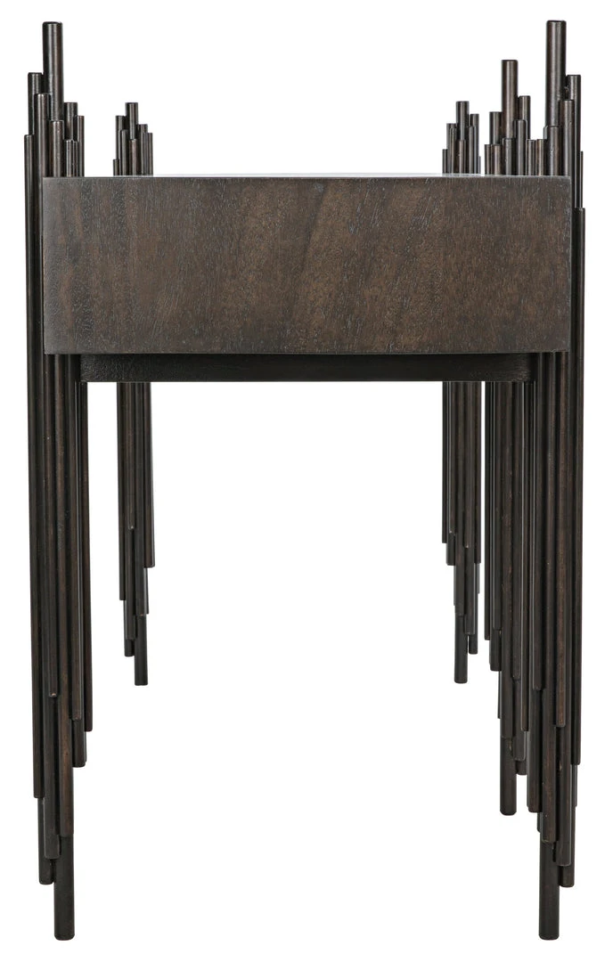 Console Tables Noir Keira Console, Ebony Walnut 9 Console Tables Noir Keira Console, Ebony Walnut