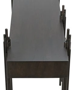 Console Tables Noir Keira Console, Ebony Walnut 19 Console Tables Noir Keira Console, Ebony Walnut