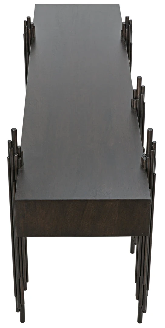 Console Tables Noir Keira Console, Ebony Walnut 10 Console Tables Noir Keira Console, Ebony Walnut