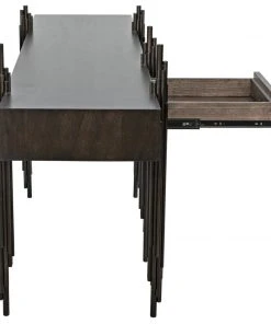 Console Tables Noir Keira Console, Ebony Walnut 20 Console Tables Noir Keira Console, Ebony Walnut