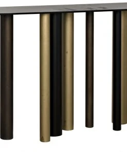 Noir Tessio Console, Metal Console Tables