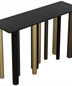Noir Tessio Console, Metal Console Tables