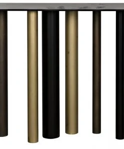 Noir Tessio Console, Metal Console Tables