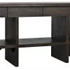 Noir Kirill Console, Ebony Walnut Console Tables
