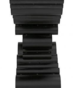 Console Tables Noir Paradox Console, Black Metal With Glass Top