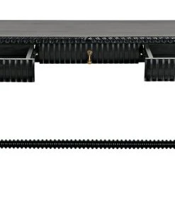 Noir Portuguese Console, Hand Rubbed Black