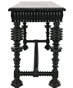 Noir Portuguese Console, Hand Rubbed Black