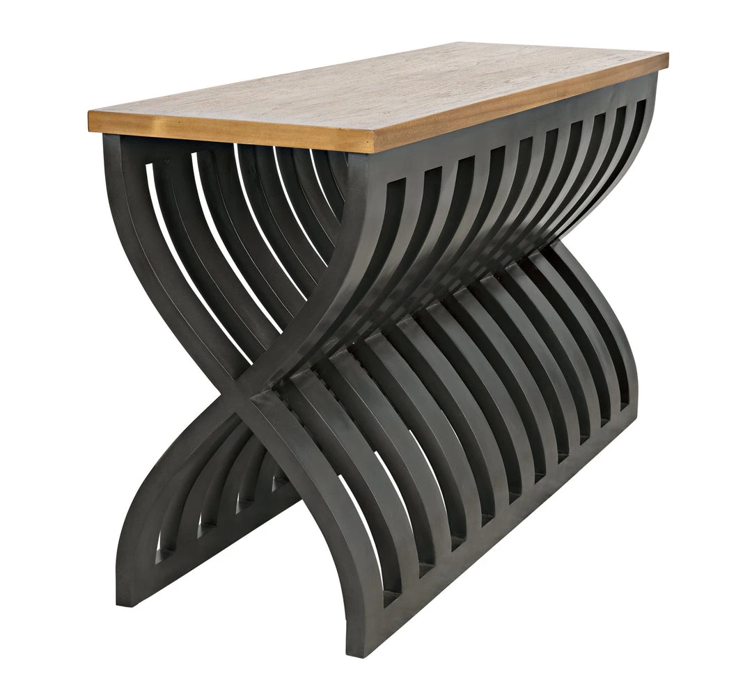 Console Tables Noir Juana Console, Pale Finish, Waxed Top 13 Console Tables Noir Juana Console, Pale Finish, Waxed Top