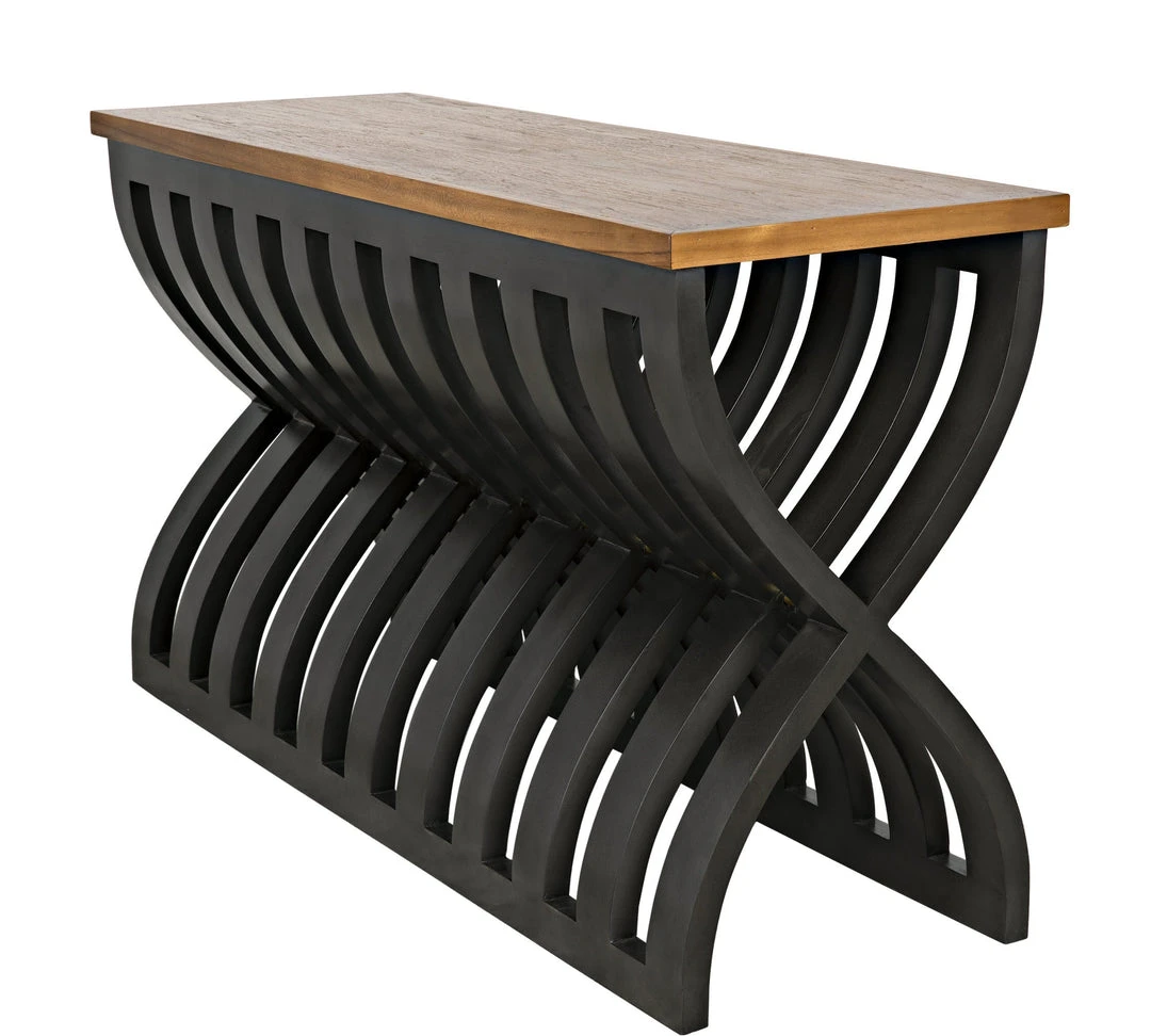 Console Tables Noir Juana Console, Pale Finish, Waxed Top 16 Console Tables Noir Juana Console, Pale Finish, Waxed Top