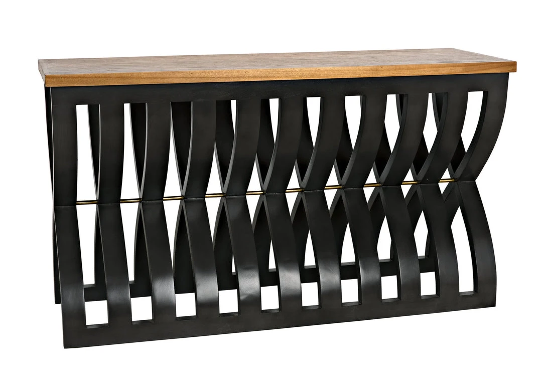 Console Tables Noir Juana Console, Pale Finish, Waxed Top 7 Console Tables Noir Juana Console, Pale Finish, Waxed Top