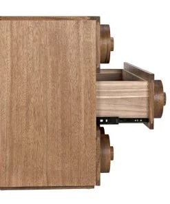 Media Consoles & TV Stands Noir Lego Sideboard With 3 Drawers, Dark Walnut