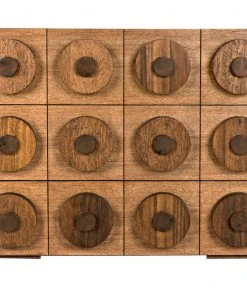 Media Consoles & TV Stands Noir Lego Sideboard With 3 Drawers, Dark Walnut