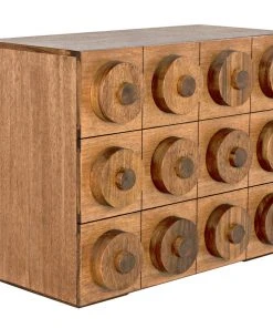 Media Consoles & TV Stands Noir Lego Sideboard With 3 Drawers, Dark Walnut